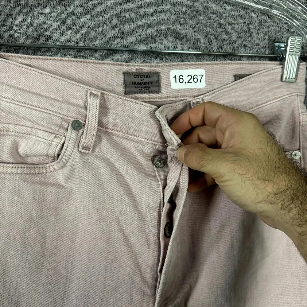 Citizens Of Humanity Size 26 Pink Denim Olivia High Rise Slim Ankle Jeans - Picture 5 of 10
